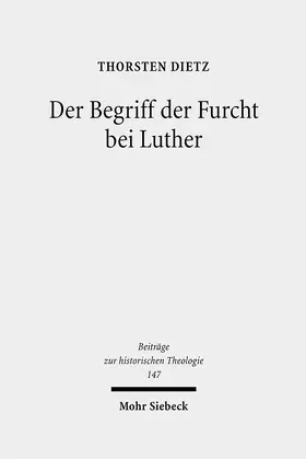 Dietz |  Der Begriff der Furcht bei Luther | Buch |  Sack Fachmedien