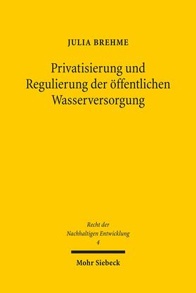 Brehme |  Privatisierung und Regulierung der öffentlichen Wasserversorgung | Buch |  Sack Fachmedien