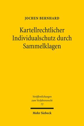 Bernhard |  ellrechtlicher Individualschutz durch Sammelklagen | Buch |  Sack Fachmedien