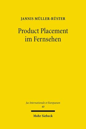 Müller-Rüster |  Product Placement im Fernsehen | Buch |  Sack Fachmedien