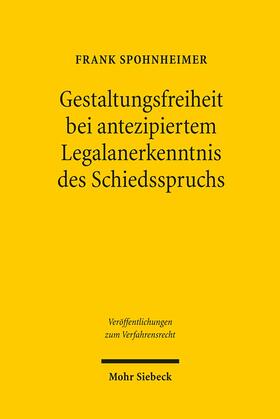 Spohnheimer |  Spohnheimer, F: Gestaltungsfreiheit | Buch |  Sack Fachmedien