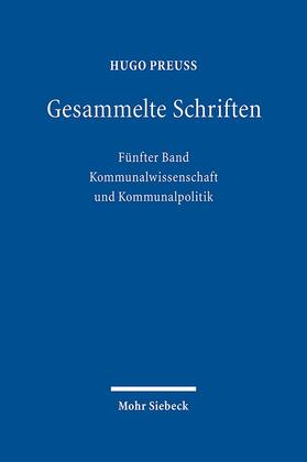 Preuß / Müller |  Gesammelte Schriften | Buch |  Sack Fachmedien