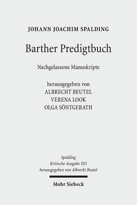 Spalding / Beutel / Look |  Kritische Ausgabe | Buch |  Sack Fachmedien