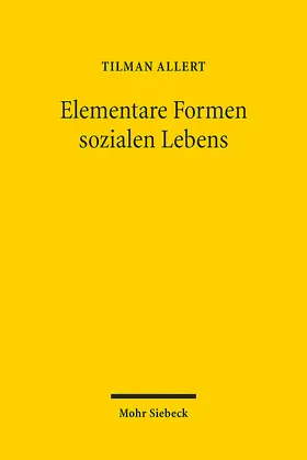 Allert |  Elementare Formen sozialen Lebens | Buch |  Sack Fachmedien