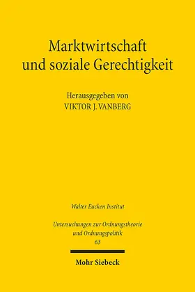 Vanberg |  Marktwirtschaft und soziale Gerechtigkeit | Buch |  Sack Fachmedien