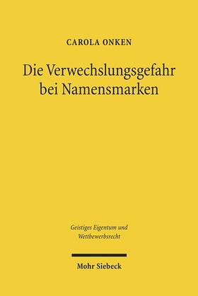 Onken |  Die Verwechslungsgefahr bei Namensmarken | Buch |  Sack Fachmedien