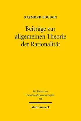 Boudon |  Beiträge zur allgemeinen Theorie der Rationalität | Buch |  Sack Fachmedien