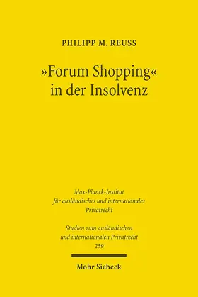 Reuß |  "Forum Shopping" in der Insolvenz | eBook | Sack Fachmedien