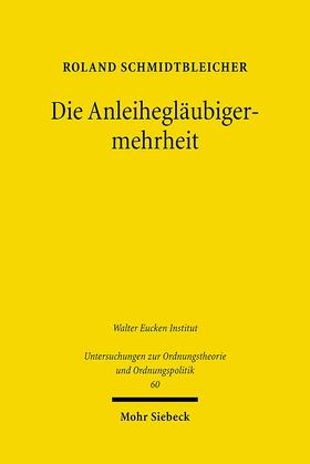 Schmidtbleicher |  Die Anleihegläubigermehrheit | eBook | Sack Fachmedien