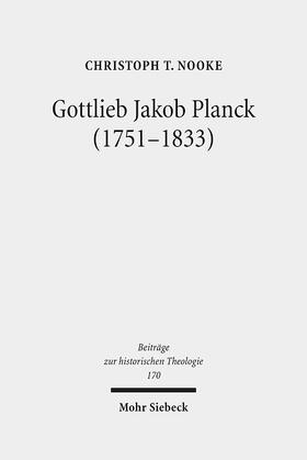 Nooke |  Nooke, C: Gottlieb Jakob Planck (1751-1833) | Buch |  Sack Fachmedien