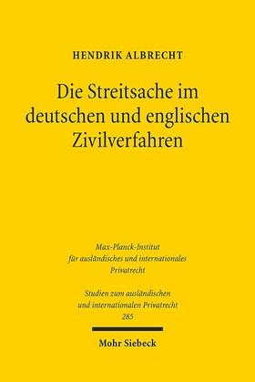 Albrecht |  Die Streitsache im deutschen und englischen Zivilverfahren | eBook | Sack Fachmedien