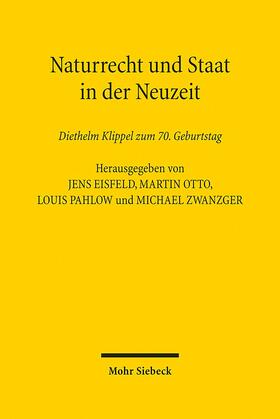 Eisfeld / Otto / Pahlow |  Naturrecht und Staat in der Neuzeit | Buch |  Sack Fachmedien