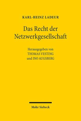 Ladeur / Augsberg / Vesting |  Recht der Netzwerkgesellschaft | Buch |  Sack Fachmedien
