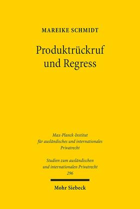 Schmidt |  Produktrückruf und Regress | Buch |  Sack Fachmedien