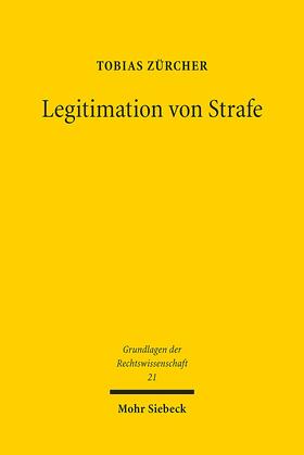 Zürcher |  Legitimation von Strafe | Buch |  Sack Fachmedien