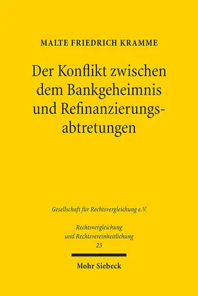 Kramme |  Der Konflikt zwischen dem Bankgeheimnis und Refinanzierungsabtretungen | Buch |  Sack Fachmedien