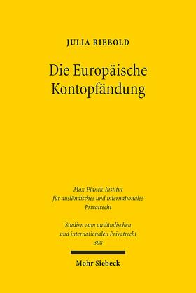 Riebold |  Riebold, J: Europäische Kontopfändung | Buch |  Sack Fachmedien