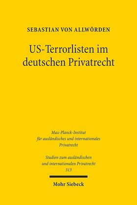 Allwörden |  US-Terrorlisten im deutschen Privatrecht | Buch |  Sack Fachmedien