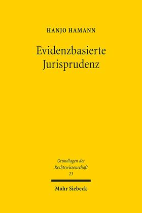 Hamann |  Evidenzbasierte Jurisprudenz | Buch |  Sack Fachmedien