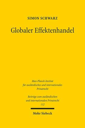 Schwarz |  Globaler Effektenhandel | Buch |  Sack Fachmedien