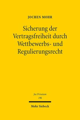 Mohr |  Mohr, J: Sicherung der Vertragsfreiheit | Buch |  Sack Fachmedien