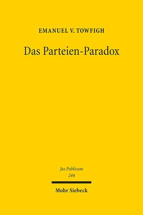Towfigh |  Das Parteien-Paradox | Buch |  Sack Fachmedien