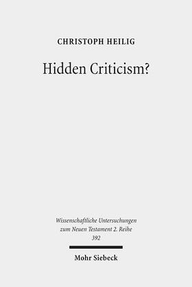 Heilig |  Hidden Criticism? | Buch |  Sack Fachmedien