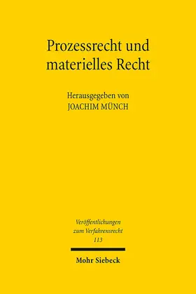 Münch |  Prozessrecht und materielles Recht | Buch |  Sack Fachmedien