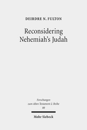 Fulton |  Reconsidering Nehemiah's Judah | Buch |  Sack Fachmedien