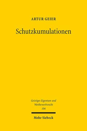 Geier |  Schutzkumulationen | Buch |  Sack Fachmedien