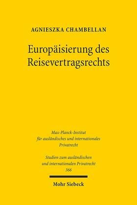 Chambellan |  Chambellan, A: Europäisierung des Reisevertragsrechts | Buch |  Sack Fachmedien