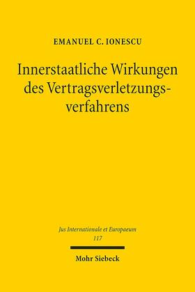 Ionescu |  Innerstaatliche Wirkungen des Vertragsverletzungsverfahrens | Buch |  Sack Fachmedien