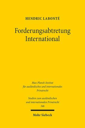 Labonté |  Forderungsabtretung International | Buch |  Sack Fachmedien