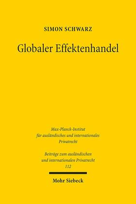 Schwarz |  Globaler Effektenhandel | eBook | Sack Fachmedien