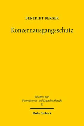 Berger |  Berger, B: Konzernausgangsschutz | Buch |  Sack Fachmedien