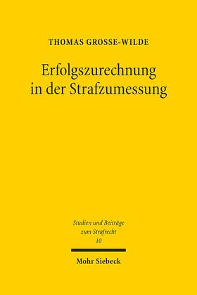 Grosse-Wilde |  Erfolgszurechnung in der Strafzumessung | Buch |  Sack Fachmedien