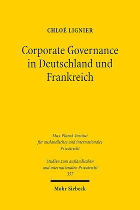 Lignier |  Corporate Governance in Deutschland und Frankreich | Buch |  Sack Fachmedien