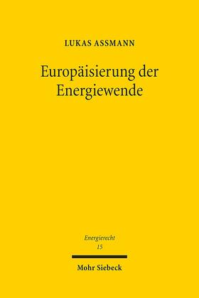 Assmann |  Assmann, L: Europäisierung der Energiewende | Buch |  Sack Fachmedien