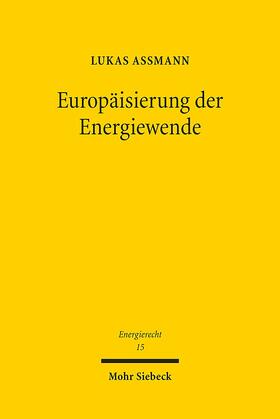 Assmann |  Europäisierung der Energiewende | Buch |  Sack Fachmedien