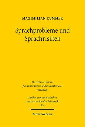 Kummer |  Sprachprobleme und Sprachrisiken | Buch |  Sack Fachmedien