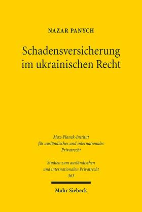 Panych |  Schadensversicherung im ukrainischen Recht | Buch |  Sack Fachmedien