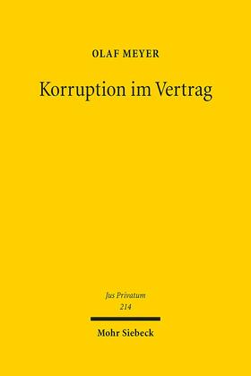 Meyer |  Korruption im Vertrag | Buch |  Sack Fachmedien