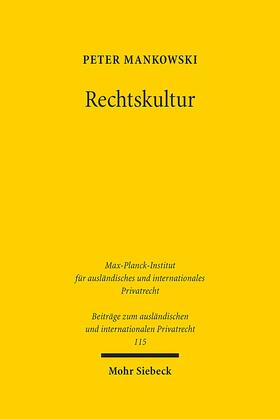 Mankowski |  Mankowski, P: Rechtskultur | Buch |  Sack Fachmedien