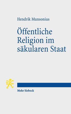 Munsonius |  Munsonius, H: Öffentliche Religion im säkularen Staat | Buch |  Sack Fachmedien