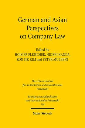 Fleischer / Kanda / Kim |  German and Asian Perspectives on Company Law | Buch |  Sack Fachmedien