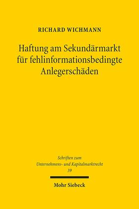 Wichmann |  Wichmann, R: Haftung am Sekundärmarkt | Buch |  Sack Fachmedien