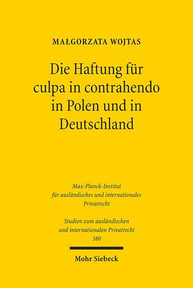 Wojtas |  Wojtas, M: Haftung für culpa in contrahendo in Polen und in | Buch |  Sack Fachmedien