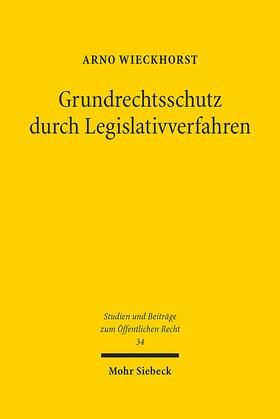 Wieckhorst |  Grundrechtsschutz durch Legislativverfahren | Buch |  Sack Fachmedien