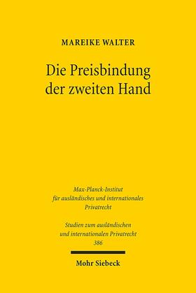 Walter |  Die Preisbindung der zweiten Hand | Buch |  Sack Fachmedien