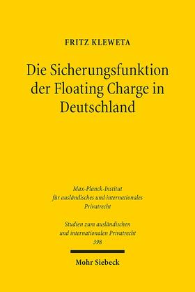 Kleweta |  Die Sicherungsfunktion der Floating Charge in Deutschland | Buch |  Sack Fachmedien